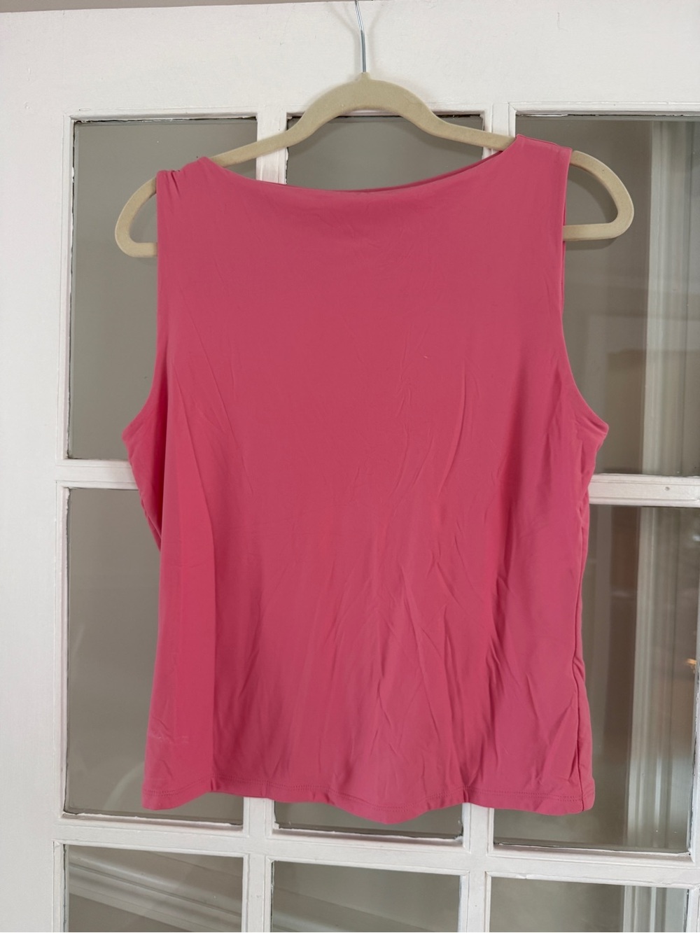 Abercrombie & Fitch Pink Soft Matte Boat Neck Tank